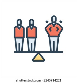Vector colorful illustration icon for experienced