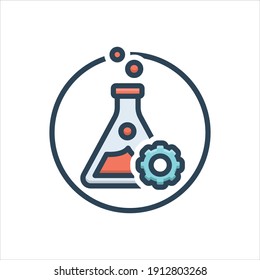 Icono de ilustración de color vectorial para experimento