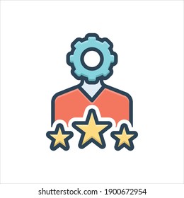 Vector Colorful Illustration Icon For  Expertise