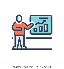 Vector colorful illustration icon for explanation