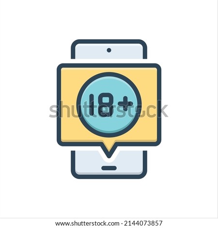 Vector colorful illustration icon for explicitly