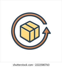 Vector colorful illustration icon for export