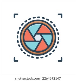 Vector colorful illustration icon for exposure