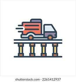 Icono de ilustración de color vectorial para expreso