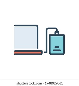 Icono de ilustración de color vectorial para externo