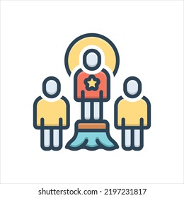 Icono de ilustración de color vectorial para extraordinaria