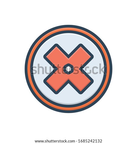Vector colorful illustration icon for failure