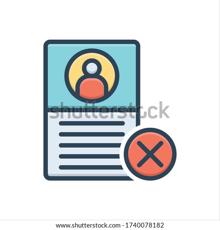 Vector colorful illustration icon for failure