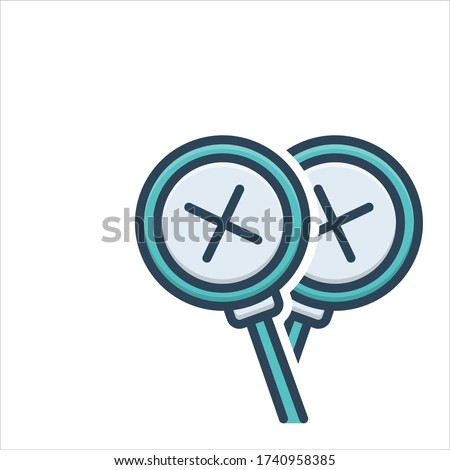 Vector colorful illustration icon for false