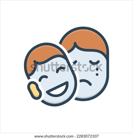 Vector colorful illustration icon for false