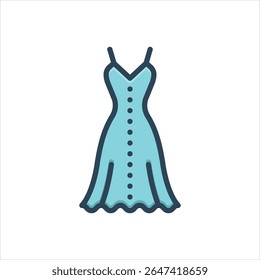 Ícone de ilustração colorido vetorial para moda