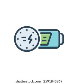 Vector colorful illustration icon for fast charge