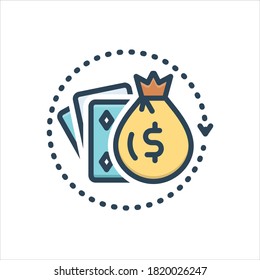 Vector colorful illustration icon for fate