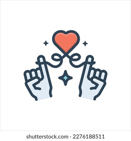Vector colorful illustration icon for fate