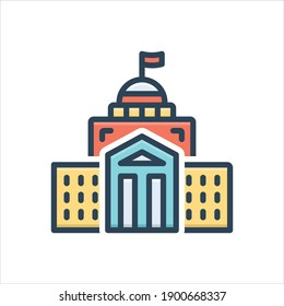 Vector colorful illustration icon for  federal