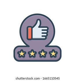 Vector colorful illustration icon for feedback