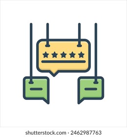 Vector colorful illustration icon for feedback