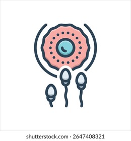 Ícone de ilustração colorido vetorial para fertilidade