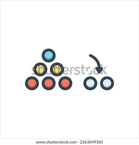 Vector colorful illustration icon for few