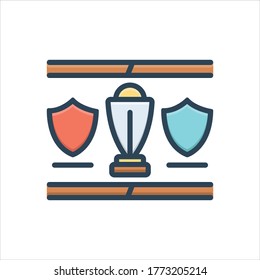 Vector colorful illustration icon for final