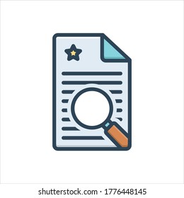 Vector colorful illustration icon for finding