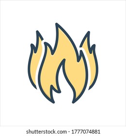 Vector colorful illustration icon for fire