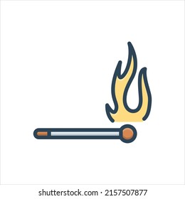 Vector colorful illustration icon for fire