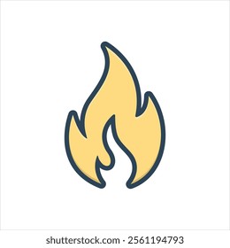 Vector colorful illustration icon for fire