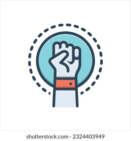 Vector colorful illustration icon for fisting