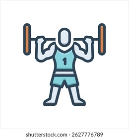 Vector colorful illustration icon for fitness