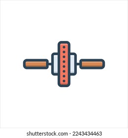 Vector colorful illustration icon for fitted