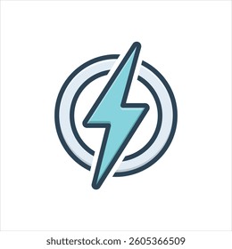 Vector colorful illustration icon for flash