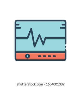 Icono de ilustración de color vectorial para planchado