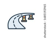 Vector colorful  illustration icon for flyover