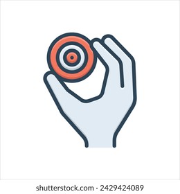 Vector colorful illustration icon for focus