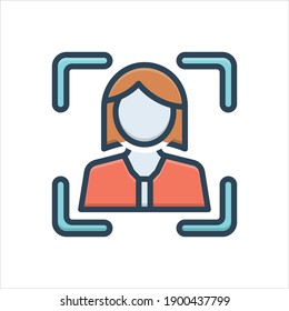 Vector colorful illustration icon for focusing
