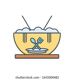 Vector colorful illustration icon for food