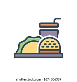 vector colorful illustration icon for food