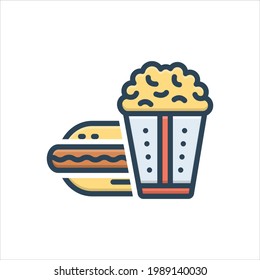 Vector colorful illustration icon for  food