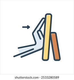 Vector colorido icono de ilustración para la fuerza