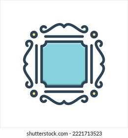 Vector colorful illustration icon for frame