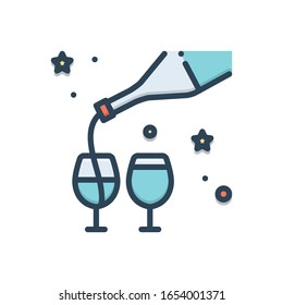 Vector colorful illustration icon for free flow