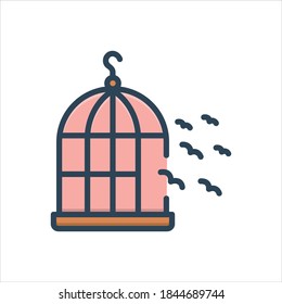 Vector colorful illustration icon for freedom