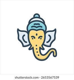 Vector colorful illustration icon for ganesh chaturthi