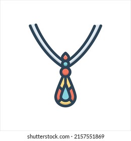 Vector colorful illustration icon for gem