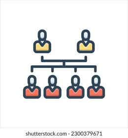 Vector colorful illustration icon for genealogy