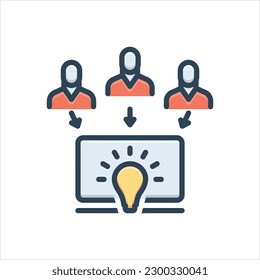 Icono de ilustración coloreada vectorial para generación