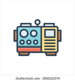 Vektorfarbiges Illustrationssymbol für den Generator