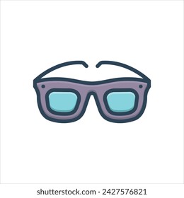 Vector colorful illustration icon for glasses