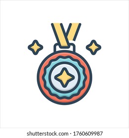 Vector colorful illustration icon for gold